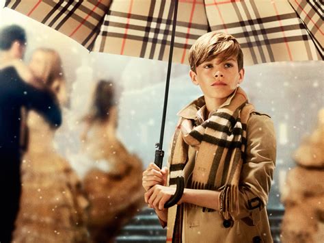 Romeo Beckham stars in the Burberry Christmas campaign for 